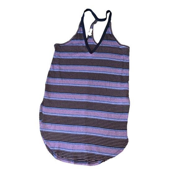 Free People Purple Striped￼ Racer Back Tank - Picture 2 of 8